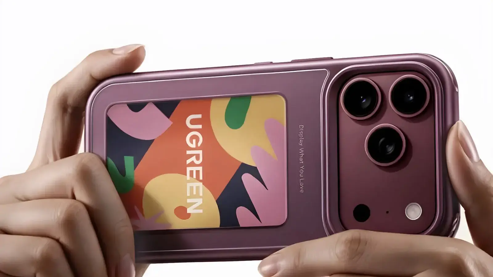 Ugreen Magic E-ink: husă cu ecran color pentru iPhone Pro